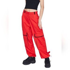 The Ragged Priest Red Combat Bite Pants Size S